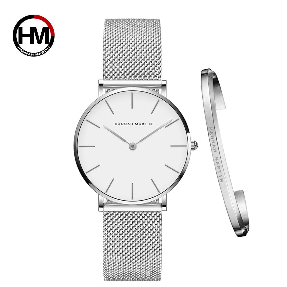 ⌚ GlowTime Chic Duo – Women's Watch & Bracelet Gift Set