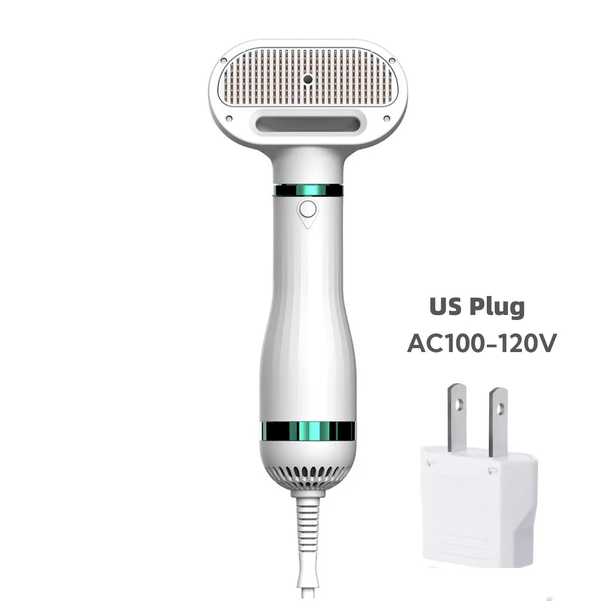 🐶 GlowPet DryBrush Pro – 2-in-1 Pet Grooming Dryer & Detangling Brush