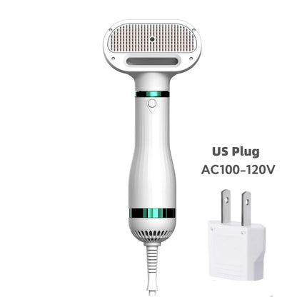 🐶 GlowPet DryBrush Pro – 2-in-1 Pet Grooming Dryer & Detangling Brush