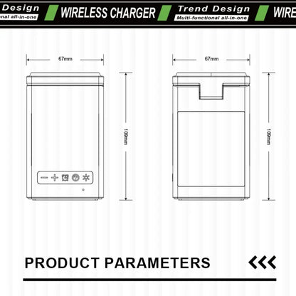 ⚡ GlowTech ChargeHub 6X – Magnetic Wireless Charger with Speaker, Clock & Night Light