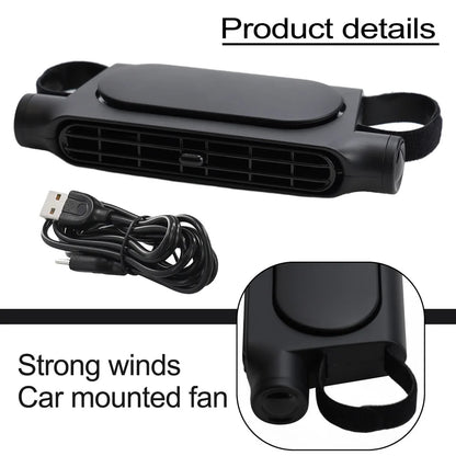 ❄️ GlowDrive BreezeGuard™ – USB-Powered Bladeless Cooling Car Seat Fan