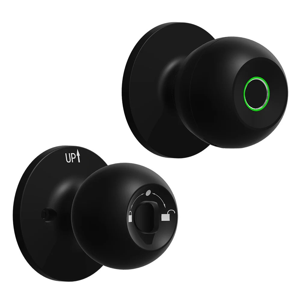 🔐 GlowSecure TouchEntry – Smart Door Knob Keyless Entry Lock with Fingerprint & App Control