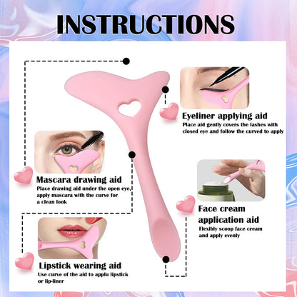 💄 GlowBeauty LineDefine Pro – 3-in-1 Reusable Eyeliner, Mascara & Lipstick Stencil