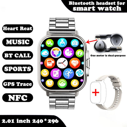⌚🎧 GlowTech SyncWear Duo – 2-in-1 Smartwatch with Built-In Bluetooth Earbuds