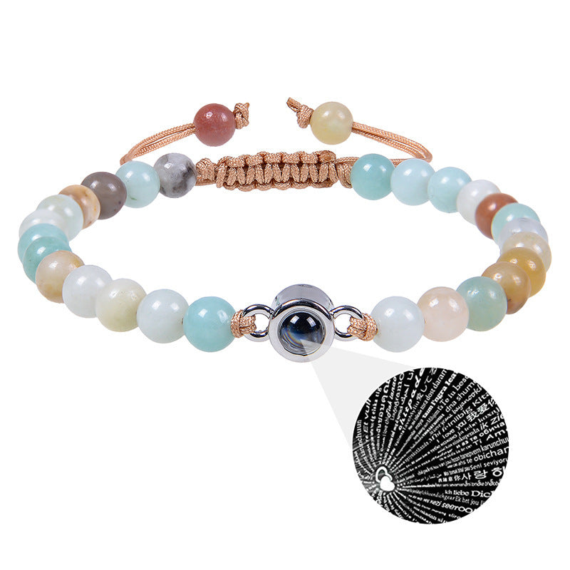 💞 GlowGift InfinityLove Set – "I Love You" in 100 Languages Nano-Projection Bracelet & Necklace