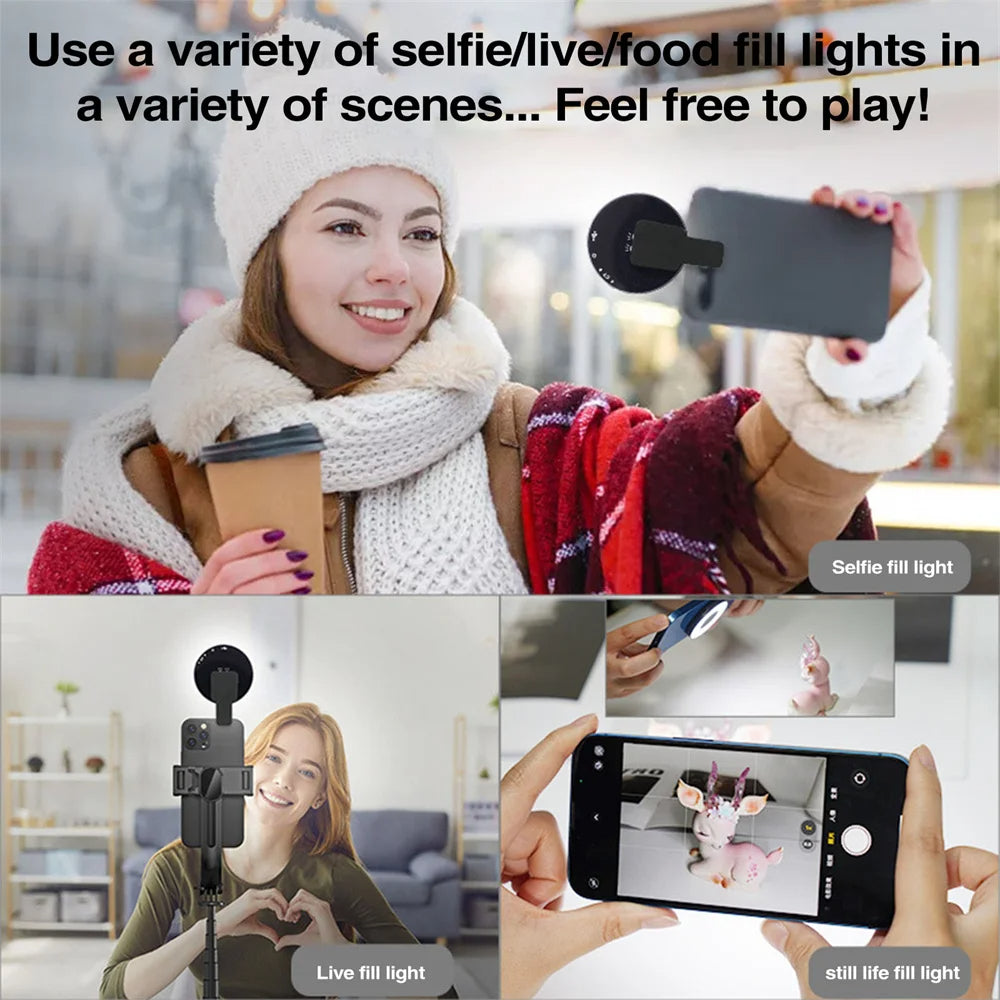 💡 GlowLite MagRing – Magnetic Clip-On Selfie Light for iPhone & Android
