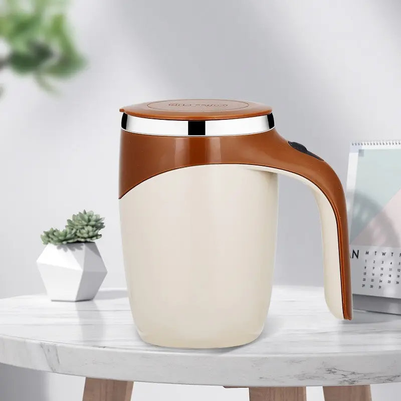 ☕ GlowBrew AutoStir Pro – Rechargeable Electric Self-Stirring Mug with Magnetic Rotor