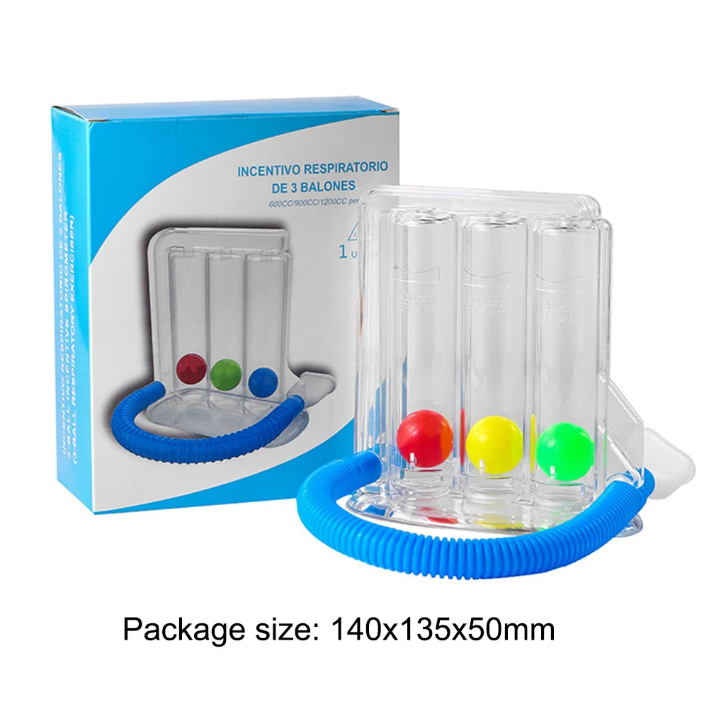 🌬️ GlowBreath VitalTrainer – 3-Ball Lung Strengthening Device