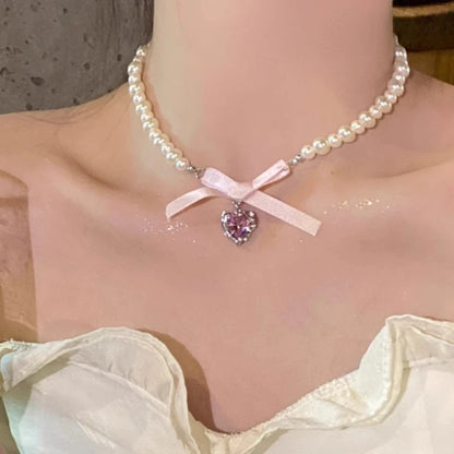 🤍 GlowLuxe PearlGrace Collar – Vintage-Inspired Imitation Pearl Clavicle Necklace