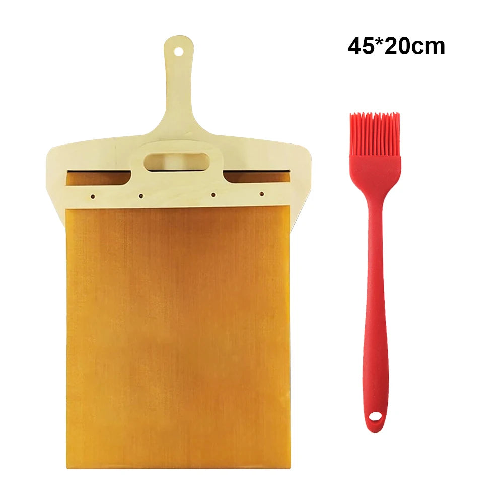 🍕 GlowKitchen SlideStone – Natural Wooden Sliding Pizza Peel