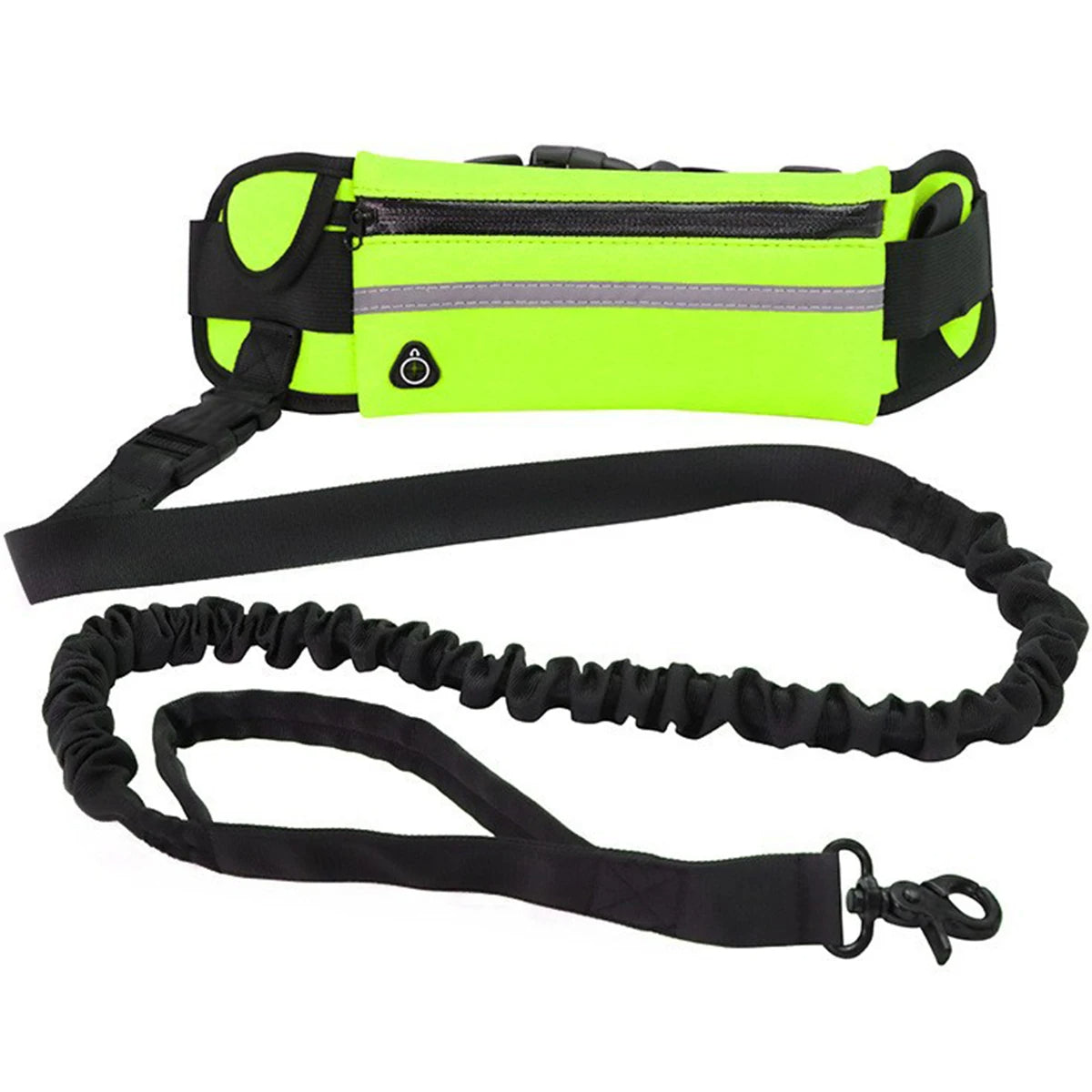 🐕‍🦺 GlowPet FreeStride – Hands-Free Bungee Dog Leash with Storage & Reflective Stitching