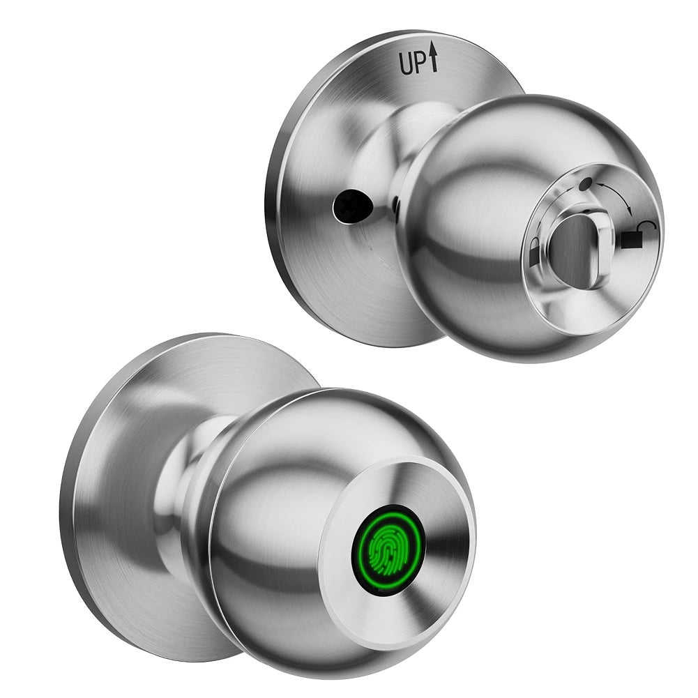 🔐 GlowSecure TouchEntry – Smart Door Knob Keyless Entry Lock with Fingerprint & App Control
