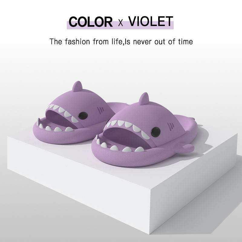 🦈 GlowChomp Slides – Funny Shark Mouth Open-Toe Slippers