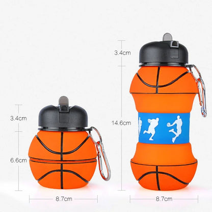 🏀 GlowHydrate SportFlex – Foldable Sports Ball Silicone Water Bottle