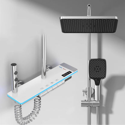 🚿 GlowBath LuxeKeys Shower System – Digital Thermostat Spa Shower with Ambient Lighting