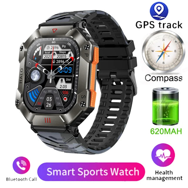⌚ GlowForce TitanX – Rugged Military Smartwatch for Men