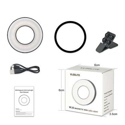 💡 GlowLite MagRing – Magnetic Clip-On Selfie Light for iPhone & Android