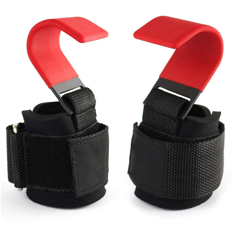 🏋️ GlowGrip PowerHooks – Heavy-Duty Weight Lifting Hooks with Padded Wrist Straps